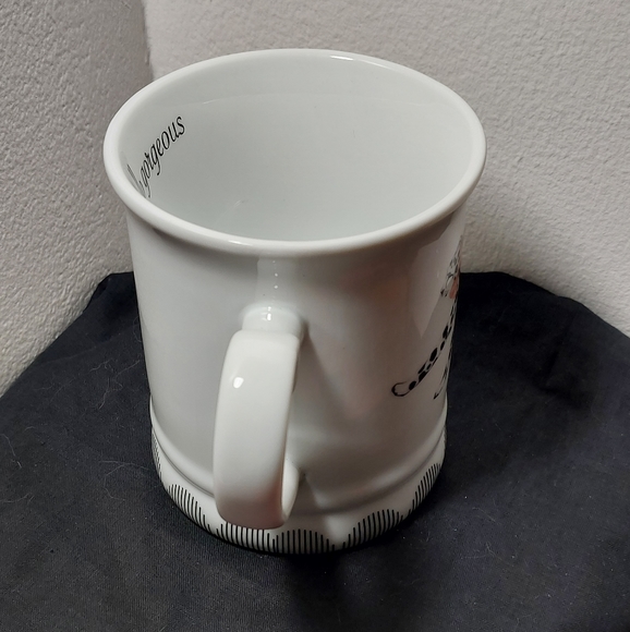 Hello Gorgeous Coffee Mug Cheetah Black & White with Pink Bow - Picture 8 of 12